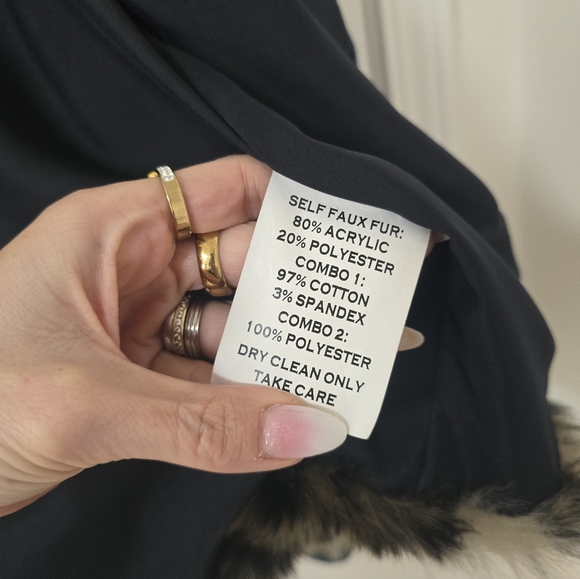 Harvey Faircloth Leopard Printed Faux Fur Denim Bomber Jacket Size M - Picture 5 of 6